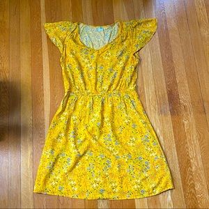 Old Navy yellow floral mini dress